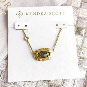 Anna Pendant Necklace | Vintage Gold Black Pyrite